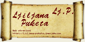 Ljiljana Puketa vizit kartica